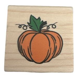 Pumpkin rubber stamp. New